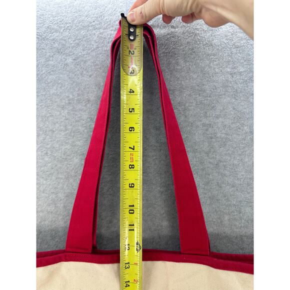 Walt Disney World Classic Mickey Running Cream  Red Canvas Tote Bag 100% Cotton - Picture 9 of 10